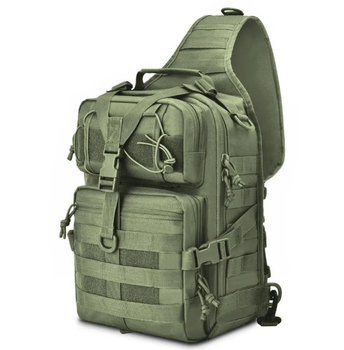 Сумка-рюкзак тактическая военная на 20 л зеленая