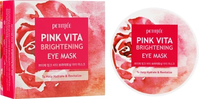Осветляющие патчи под глаза на основе эссенции розовой воды - Petitfee & Koelf Pink Vita Brightening Eye Mask 60шт (644395-3206)