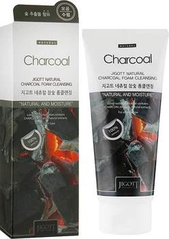 Очищающая пенка с углем - Jigott Natural Charcoal Foam Cleansing 180ml (603199-6933)