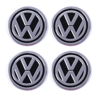 Автомобильная эмблема Primo на колпачок ступицы колеса c логотипом Volkswagen - Black Primo