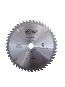 Пильний диск по дереву 185 х 20мм, 48 зуба + кольцо 16/20 WERK 118498 (4332647)