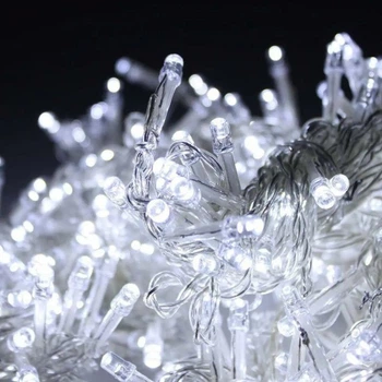 Гірлянда світлодіодна 100 LED Білий 8 м, на Прозорому проводі