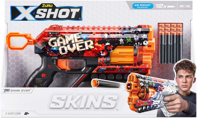 Швидкострільний бластер Zuru X-SHOT Skins Griefer Game Over 12 патронів (193052045027)
