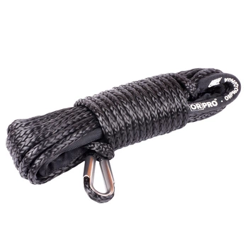 Синтетический трос ORPRO Dyneema для лебедки 25м 12мм (черный, без крюка, ORP-TK0055)