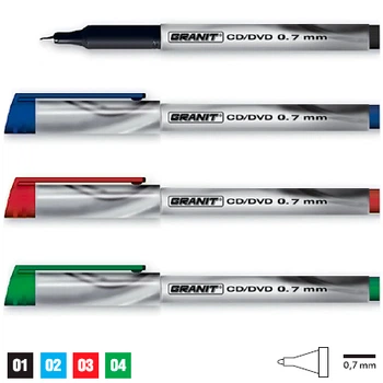 Маркер CD Granit водостійкий 0.7мм чорний (gr.M857.Black)