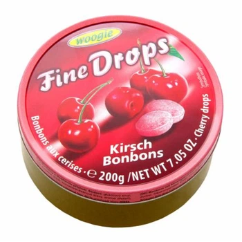 Леденцы Woogie Fine Drops со вкусом вишни 200 г