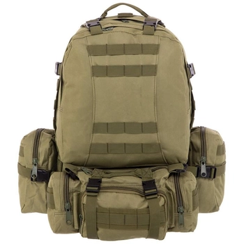 Тактичний рюкзак 55 л рейдовий з підсумками, що від'єднуються (50 х 34 х 15+10 см) Оливковий ZK-5504