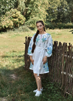 Плаття-вишиванка Vyshyvanka "Птаха" 54 Біле 4600-миди
