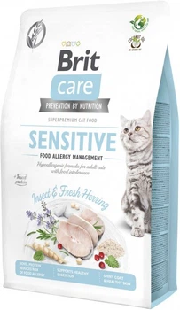 Сухий корм для котів з харчовою непереносимістю Brit Care Cat GF Sensitive Insect з комахами та рибою 2 кг