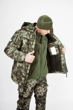 Тактическая военная куртка Бушлат зимний SoftShell Пиксель ВСУ 46 размер Козак