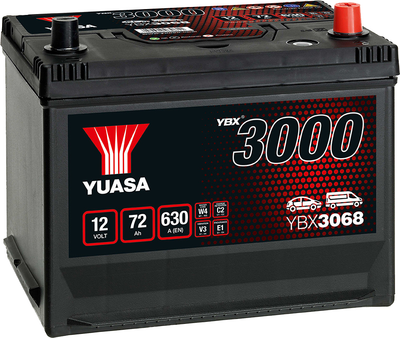 Автомобильный аккумулятор Yuasa 12V 72Ah SMF Battery Japan YBX3068 (0) (YBX3068)