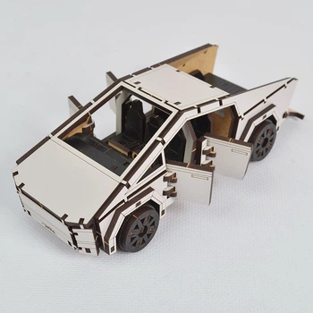 3Д конструктор 3DBRT Пикап Cyber Car 160 деталей Светло-серый