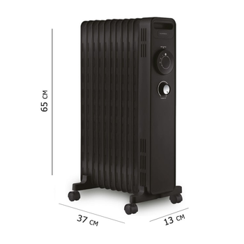 Масляний радіатор KUMTEL KUM-1230S Black