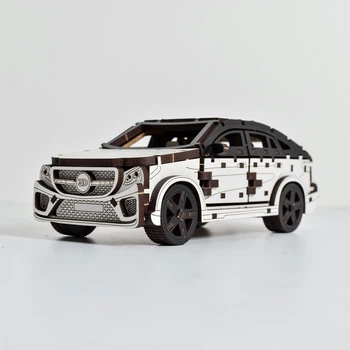 Эко 3D пазл конструктор авто внедорожник Mrs 3DBRT 175 деталей Сборная модель машины Черно-белый