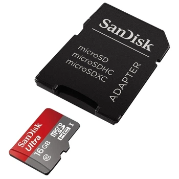 Карта пам'яті SanDisk Ultra microSD XC 16GB class 10 SD адаптер