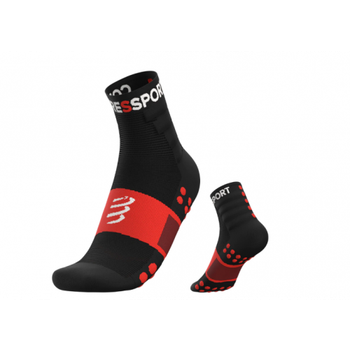 Шкарпетки спортивні для бігу Compressport Training Socks 2-Pack розмір Т4 (45-48) Чорний