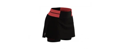 Юбка спортивная Performance Skirt W размер XS Черная/Коралловая