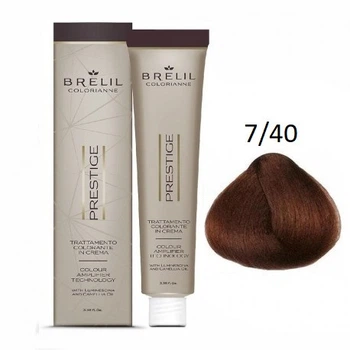 Краска для волос Brelil Colorianne Prestige 7/40 медный блонд 100 мл