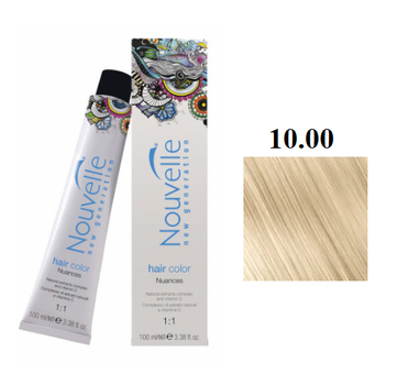 Крем-краска для волос Nouvelle Hair Color 10.00 платиновый блондин 100 мл