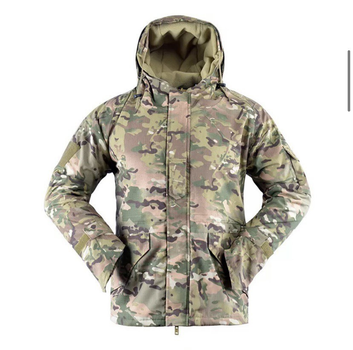 Куртка військова тактична на флісі YAKEDA SoftShell 2XL Multicam (YAM2888979-3)