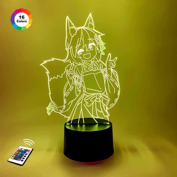 3D ночник "Сэнко" (УВЕЛИЧЕННОЕ ИЗОБРАЖЕНИЕ) подарочная упаковка + 16 цветов + пульт ДУ + сетевой адаптер&nbsp;+ батарейки (3ААА) &nbsp;3DTOYSLAMP
