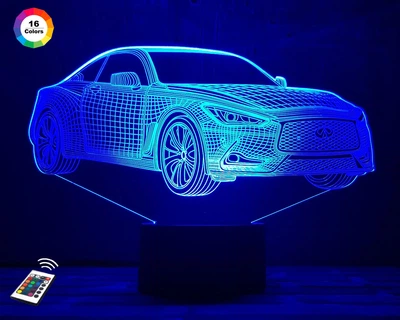 3D світильник нічник "Автомобіль 21" 3DTOYSLAMP