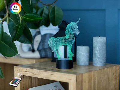 Дитячий нічник - світильник "Єдиноріг 2" 3DTOYSLAMP
