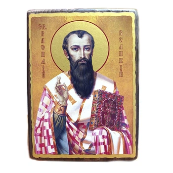 Икона Василий Великий 145*200 дерево