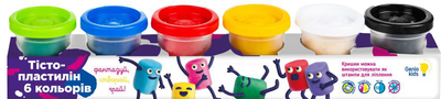 Набор для детского творчества Genio Kids Тесто-пластилин 6 цветов (4820266220167)