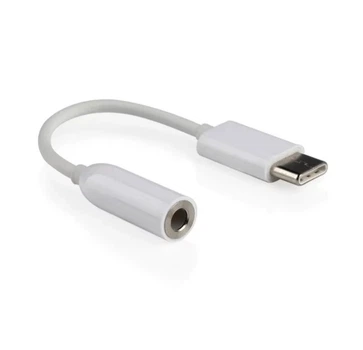 Перехідник з type c аудіо 3.5 mm Білий