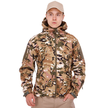 Куртка военная тактическая флисовая мужская теплая SP-Sport ZK-20 размер XXL камуфляж Multicam