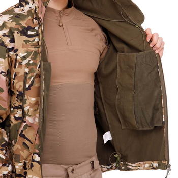 Куртка военная тактическая флисовая мужская теплая SP-Sport ZK-20 размер XXL камуфляж Multicam