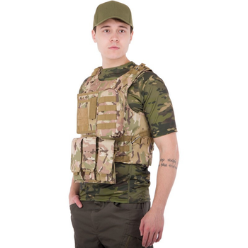Житлет розвантажувальний універсальний, розвантаження тактична на 4 кишені Military Rangers ZK-5516 камуфляж