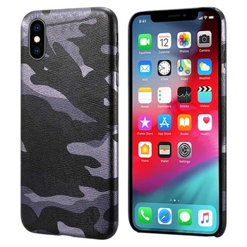 Чохол накладка xCase на iPhone Х/XS Black Camouflage case