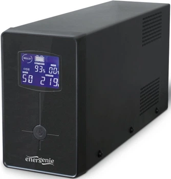 Блок безперебійного живлення EnerGenie EG-UPS-031 (LCD дисплей, 650VA, Black)