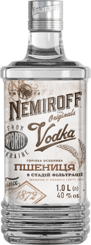 Горілка Nemiroff Пшениця українська добірна 1 л 40% (4820181420765)
