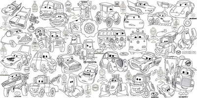 Шпалери-розмальовки Тачки 60*120 C-120006