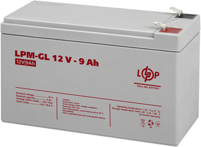 Акумуляторна батарея LogicPower Гелева LPM-GL 12V 9Ah (LP6563)