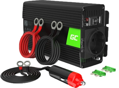 Автомобільний інвертор Greencell 12V/230 V 500 W (INV03DE)