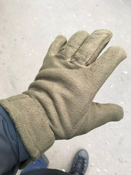 Перчатки зимние флисовые пальцевые Койот размер универсальный тактические перчатки зимние