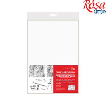 Набор бумаги для рисунка и черчения Rosa Studio 200г А4 10л