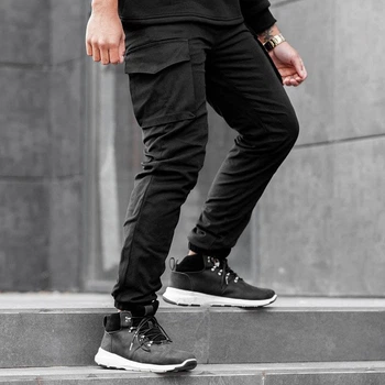 Теплі карго штани South black - L