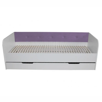 Кровать односпальная Valencia Lilac Viorina-Deko с выдвижным ящиком 80х190 см (без бортика/без матраса) Лиловый