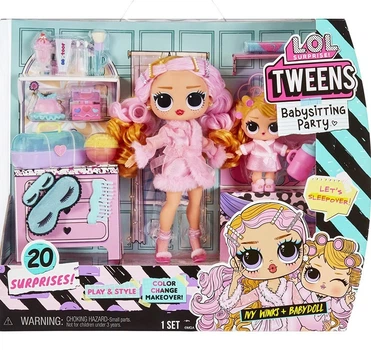 Кукла L.O.L. Surprise! Tweens Babysitting Sleepover Party Ivy Winks & Babydoll– ЛОЛ Твинс Пляжная вечеринка Айви Винкс (580485) - Игровой набор LOL