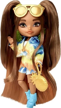 Кукла Barbie Extra Minis № 5 Барбі Екстра Мініс Модниця у куртці та шортах Tie-Dye, з підставкою для ляльки та аксесуарами