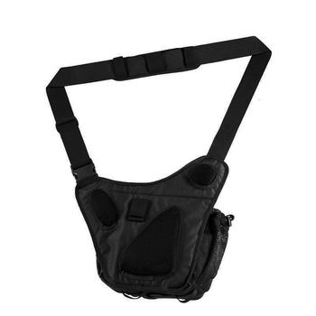 Сумка тактическая через плечо AOKALI Outdoor A03 (Black) однотонная полевая военная с сеткой для бутылки (SK-9899-42635)