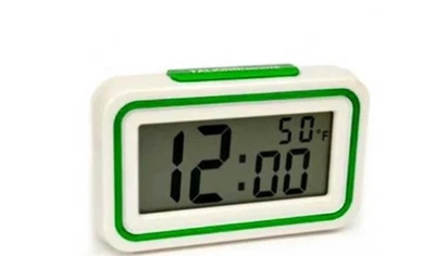 Голосовий годинник, будильник UKC KK-9905 TR White/Green (9905_1957)