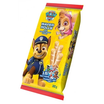 Вафельні трубочки Paw Patrol з ваніллю 150 г