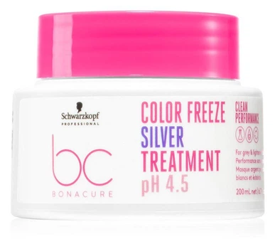Маска для нейтрализации желтизны Schwarzkopf Professional BC Bonacure Color Freeze Silver 200 мл