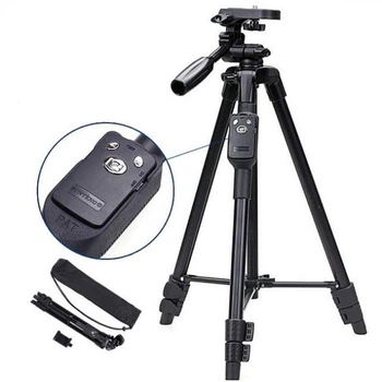 Посилений штатив c пультом в чохлі для смартфона камери фотоапарата Yunteng VCT 3388 Чорний (zhs0453)